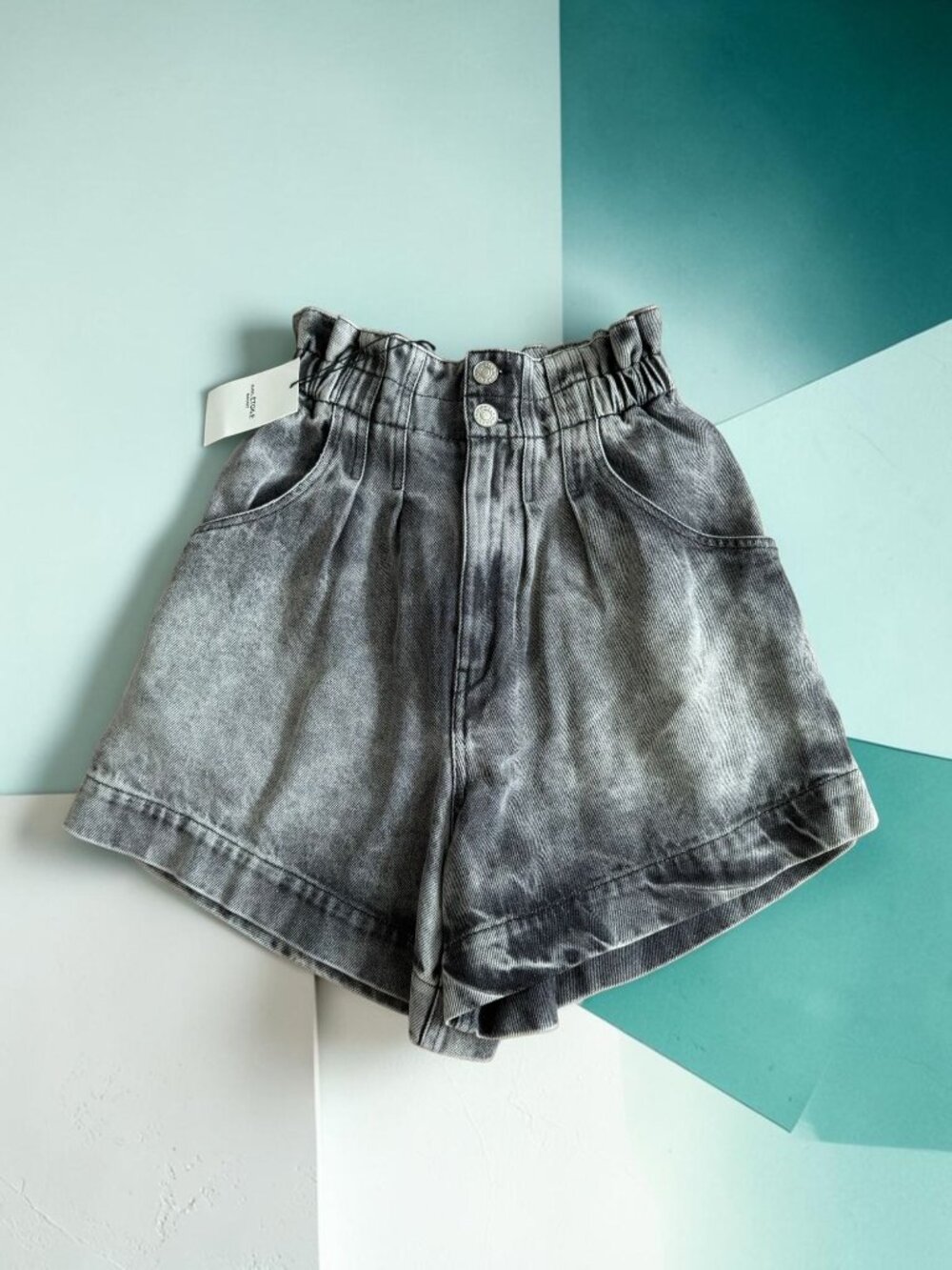 ISABEL MARANT Teresa Gray Denim High Waist Shorts Size 36 / US 4 NEW NWT